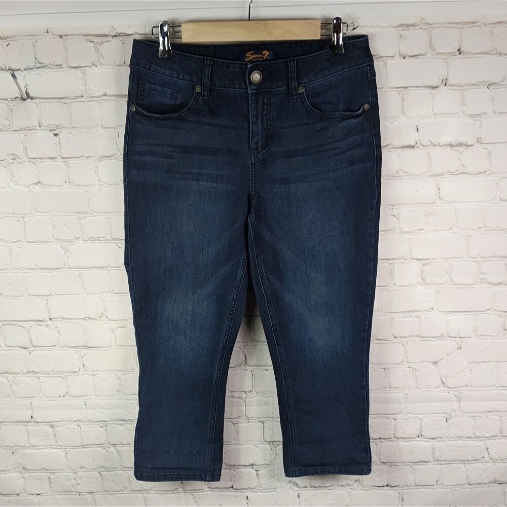 Seven7 Skinny Crop Dark Wash Jeans